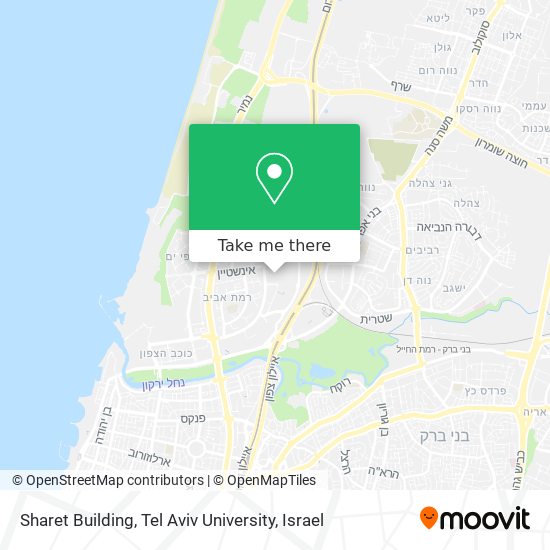 Sharet Building, Tel Aviv University map