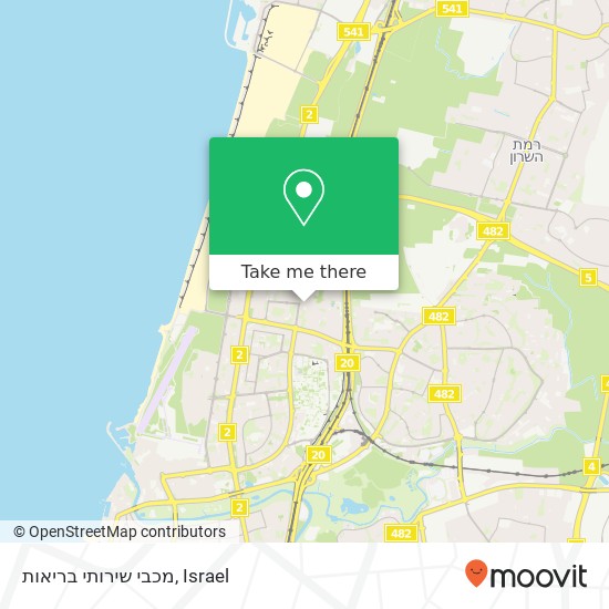 מכבי שירותי בריאות map