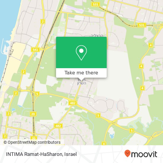 INTIMA Ramat-HaSharon map