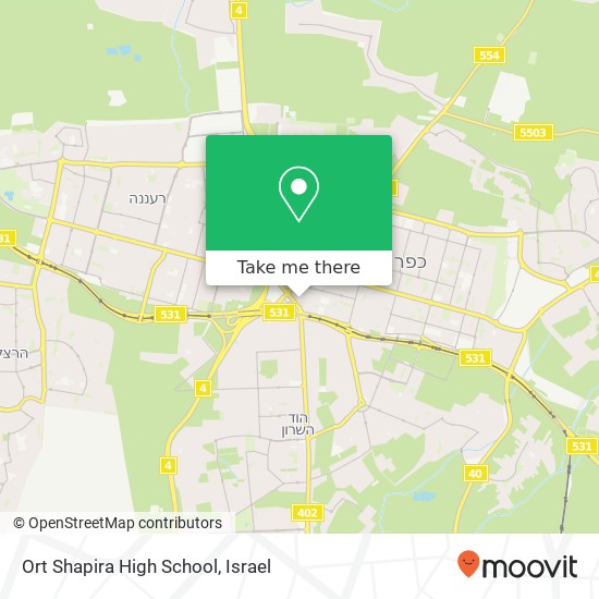 Карта Ort Shapira High School