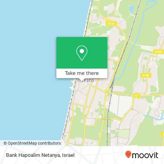 Карта Bank Hapoalim Netanya