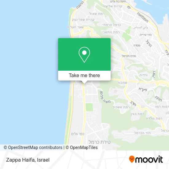 Карта Zappa  Haifa