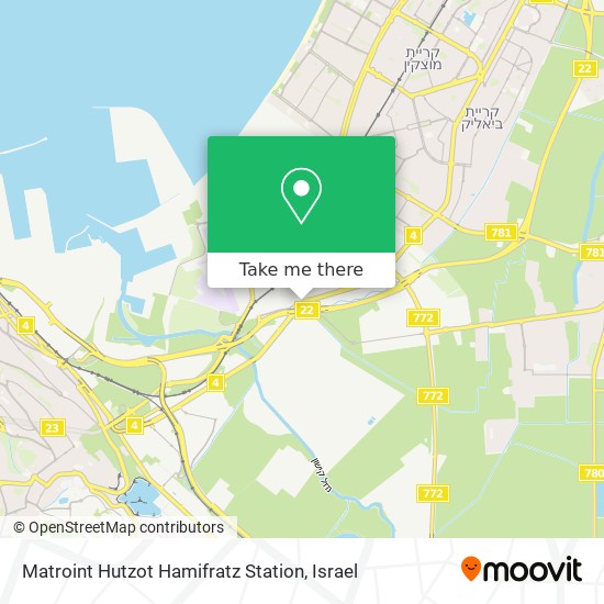 Matroint Hutzot Hamifratz Station map