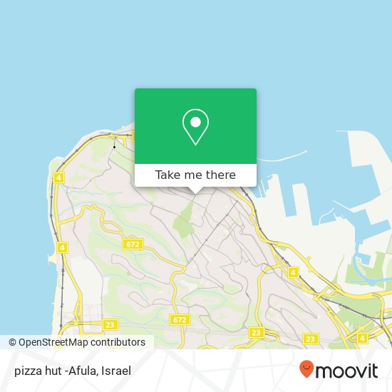 pizza hut -Afula map