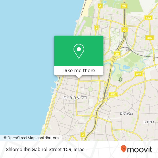 Shlomo Ibn Gabirol Street 159 map