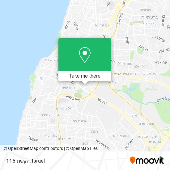 הקשת 115 map