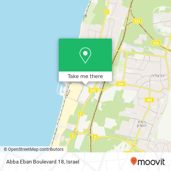 Карта Abba Eban Boulevard 18