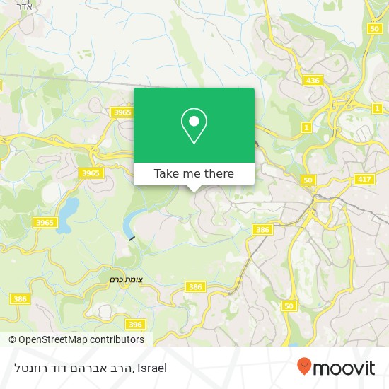 Карта הרב אברהם דוד רוזנטל