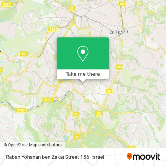 Raban Yohanan ben Zakai Street 156 map