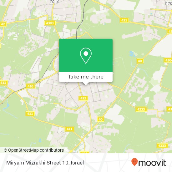 Карта Miryam Mizrakhi Street 10