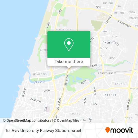 Tel Aviv University Railway Station map
