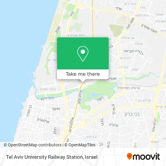 Карта Tel Aviv University Railway Station