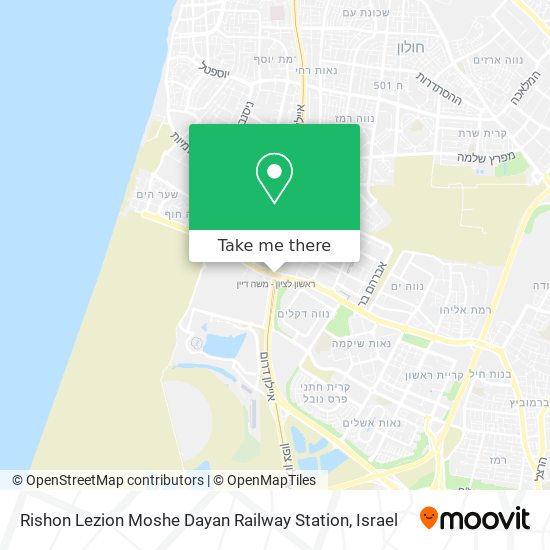 Карта Rishon Lezion Moshe Dayan Railway Station