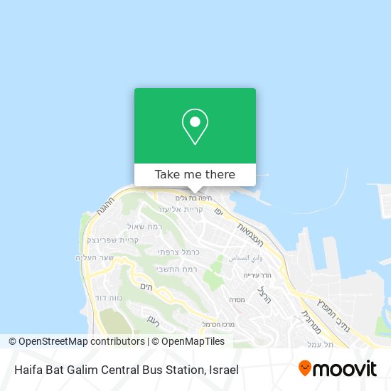 Haifa Bat Galim Central Bus Station map