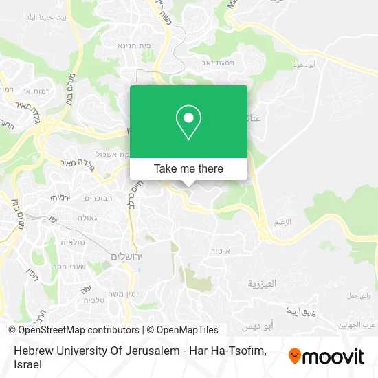 Карта Hebrew University Of Jerusalem - Har Ha-Tsofim