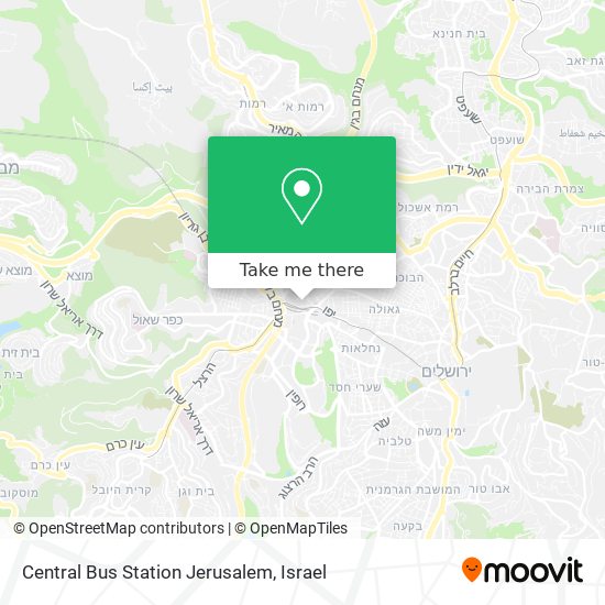 Central Bus Station Jerusalem map