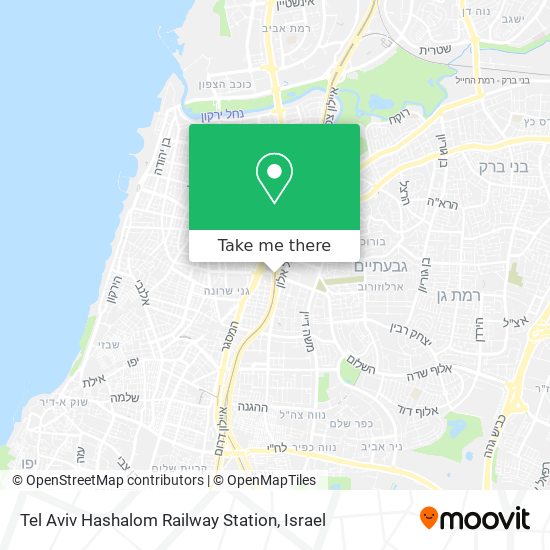 Tel Aviv Hashalom Railway Station map