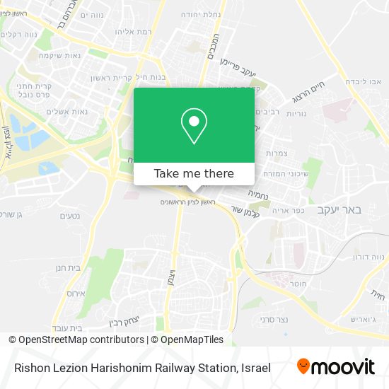 Rishon Lezion Harishonim Railway Station map