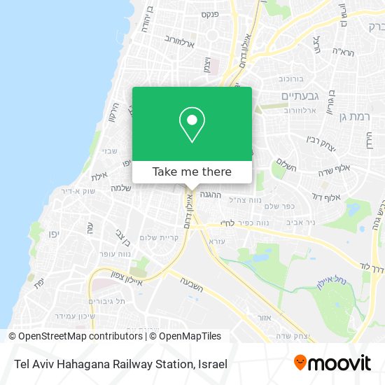 Tel Aviv Hahagana Railway Station map