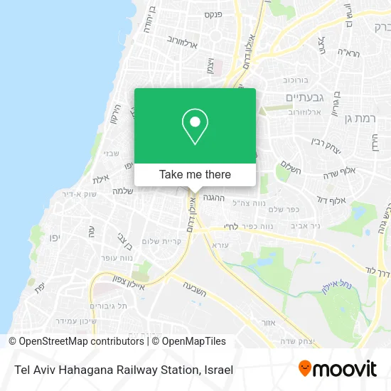 Карта Tel Aviv Hahagana Railway Station