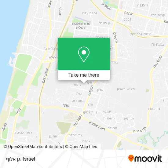 Карта גן אלוף