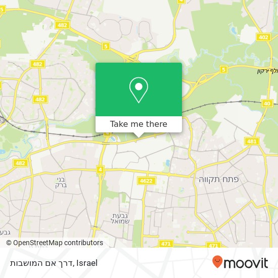 דרך אם המושבות map