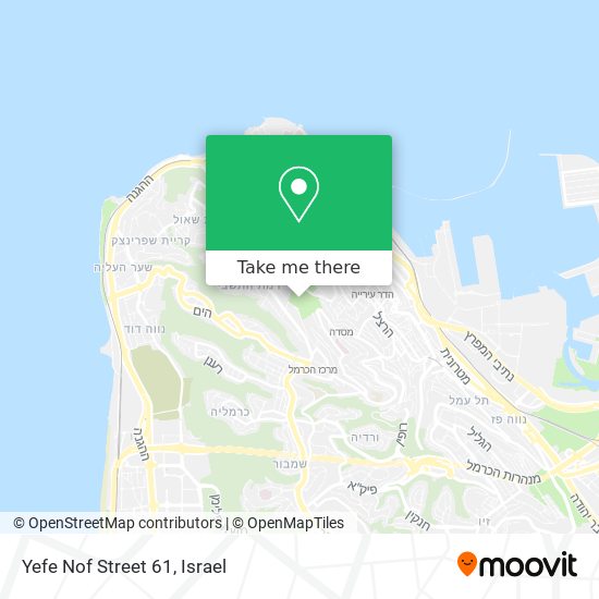 Yefe Nof Street 61 map