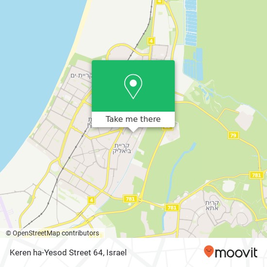 Keren ha-Yesod Street 64 map