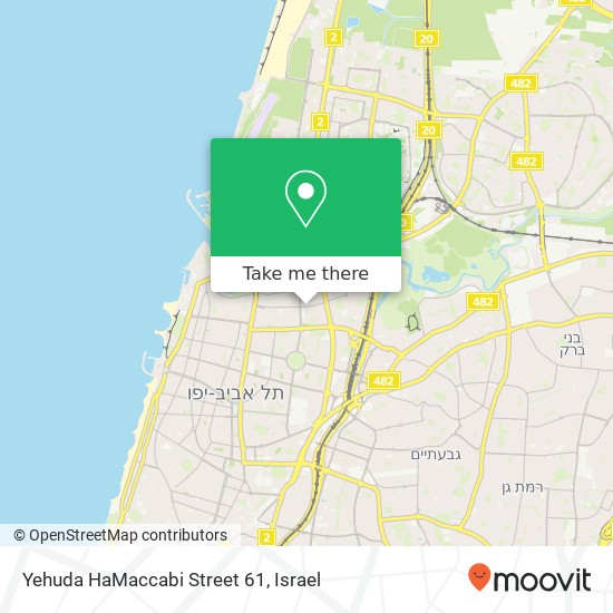 Карта Yehuda HaMaccabi Street 61
