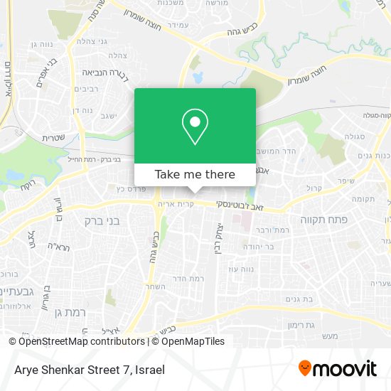 Arye Shenkar Street 7 map