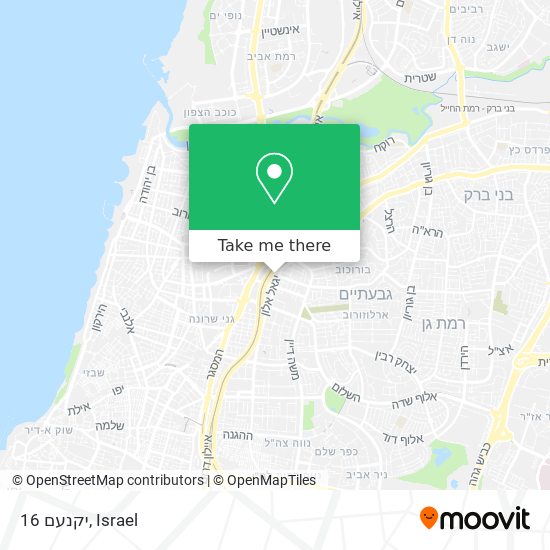 יקנעם 16 map
