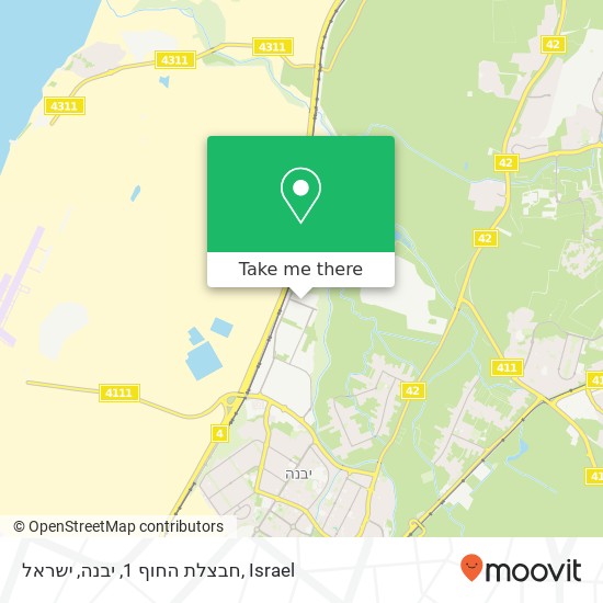 חבצלת החוף 1, יבנה, ישראל map