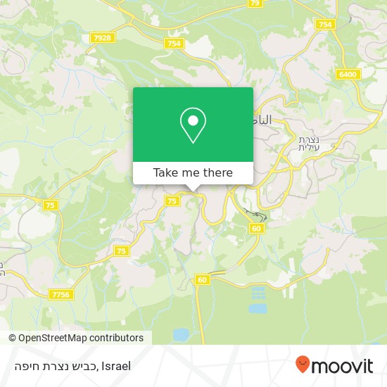 כביש נצרת חיפה map