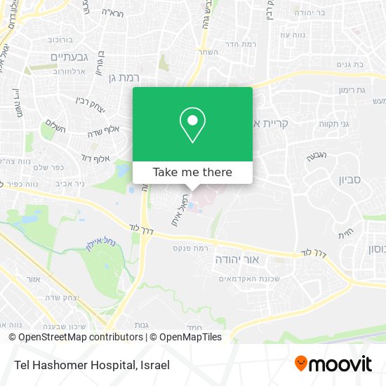 Tel Hashomer Hospital map