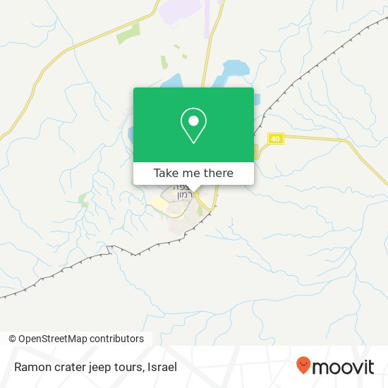 Ramon crater jeep tours map