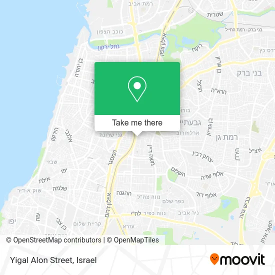 Карта Yigal Alon Street