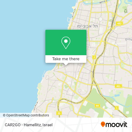 CAR2GO - Hamellitz map