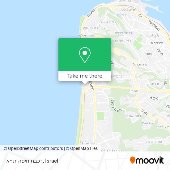Карта רכבת חיפה-ת״א