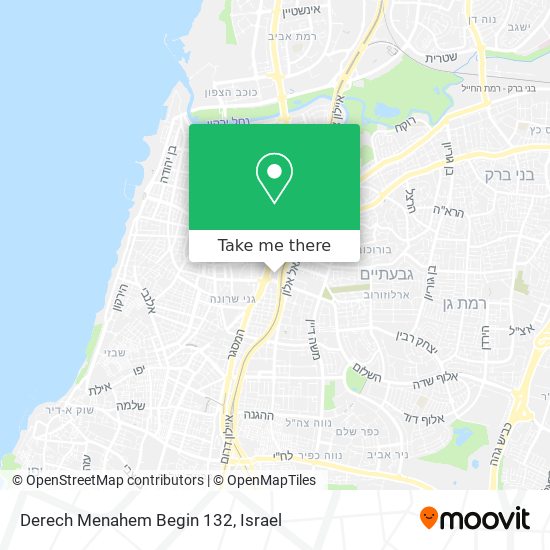 Derech Menahem Begin 132 map
