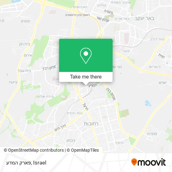 Карта פארק המדע