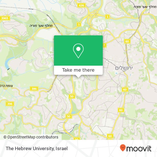 The Hebrew University map