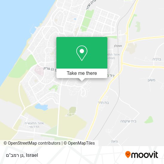 Карта גן רמב"ם