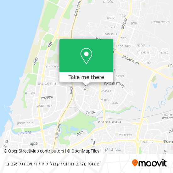Карта הרב תחומי עמל ליידי דייויס תל אביב