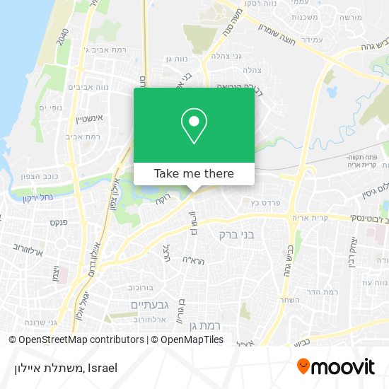 משתלת איילון map
