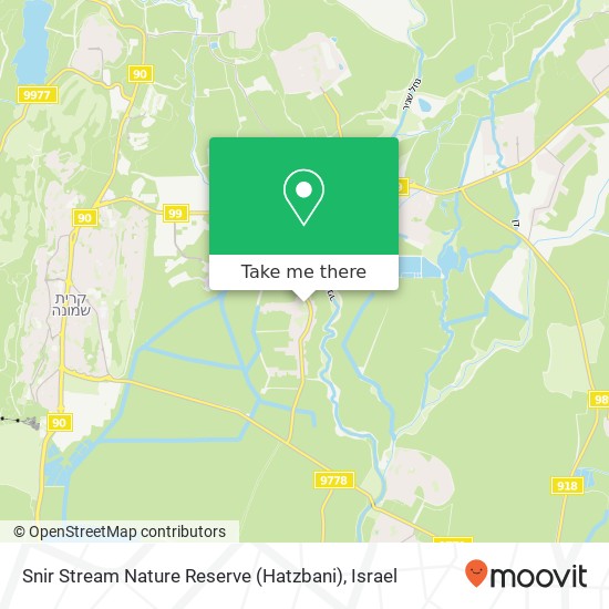 Карта Snir Stream Nature Reserve (Hatzbani)