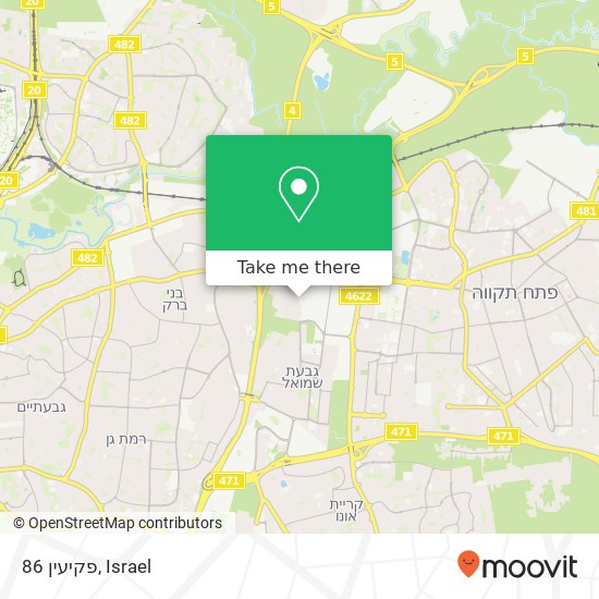 פקיעין 86 map