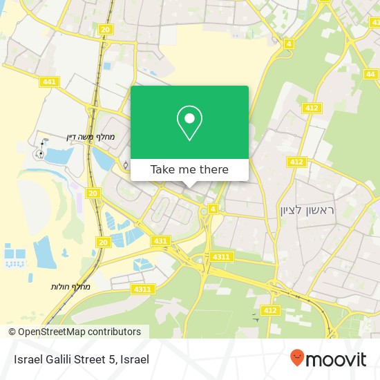 Карта Israel Galili Street 5
