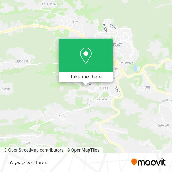Карта פארק אקולוגי