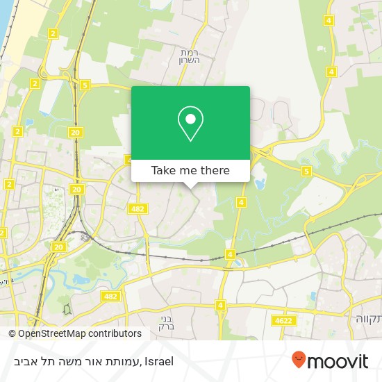 Карта עמותת אור משה תל אביב