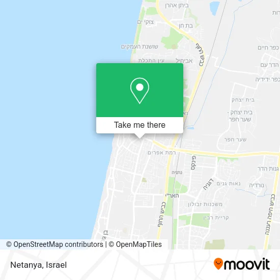 Карта Netanya